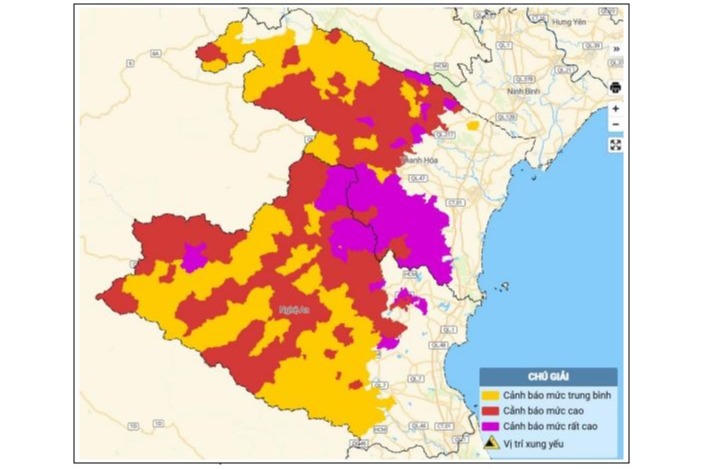 Cảnh báo những địa phương này nguy cơ lũ quét, sạt lở đất trong chiều nay