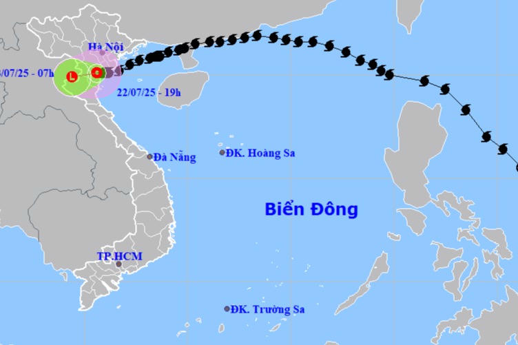Bão số 3 đã suy yếu thành áp thấp nhiệt đới