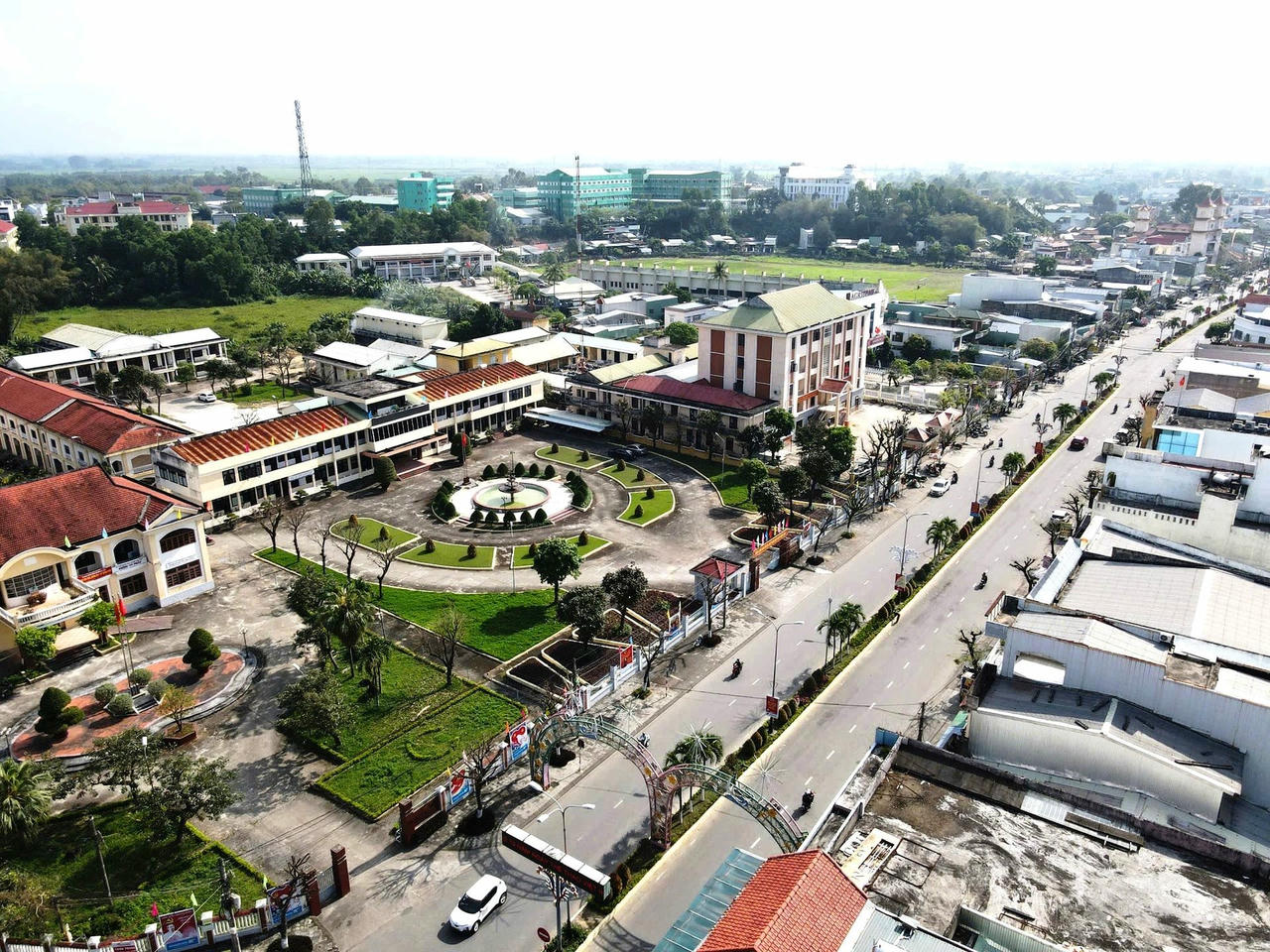 Diện mạo trung tâm xã Đại Lộc. 