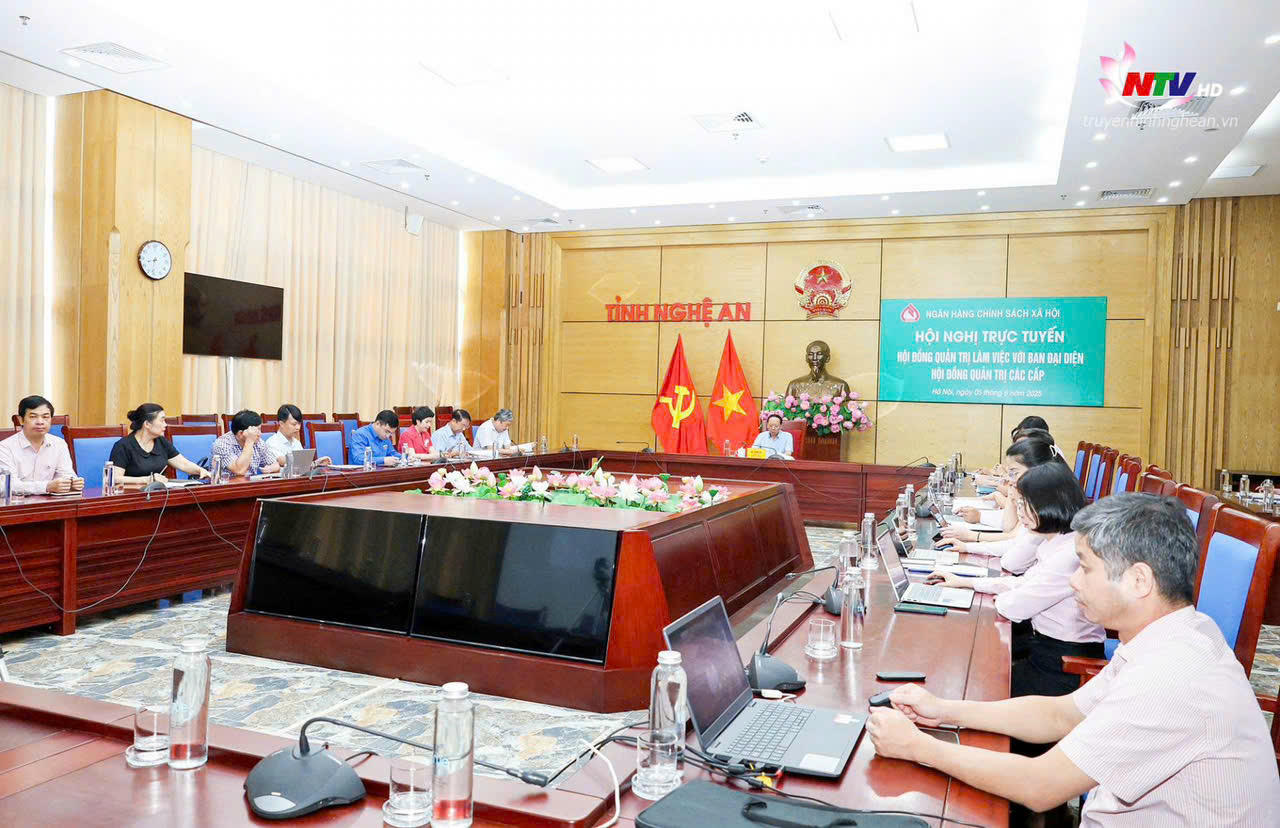 Ban đại diện HĐQT NHCSXH tỉnh Nghệ An họp.