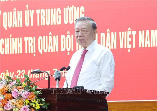 Tổng Bí thư Tô Lâm phát biểu chỉ đạo. Ảnh: Thống Nhất/TTXVN