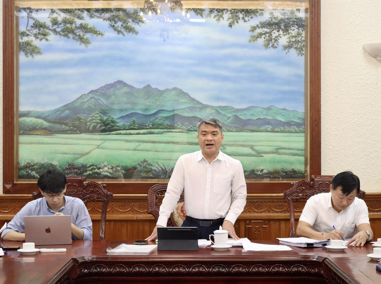  Thứ trưởng Nguyễn Thanh Tú phát biểu.