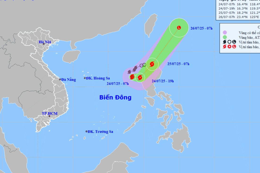 Cập nhật mới nhất về cơn bão số 4 trên biển Đông