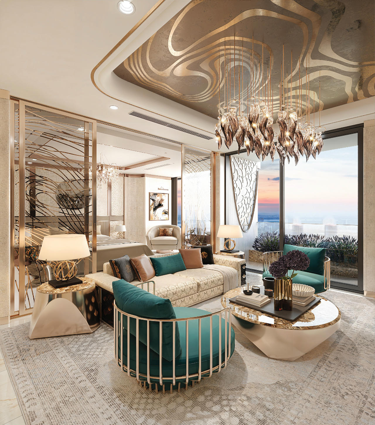 Với diện tích 76,3m², căn hộ S5-CH0603 thuộc dòng Sky Garden, 1 phòng ngủ, ban công hướng Đông, tầm nhìn khoáng đạt hướng ra lõi cảnh quan và công viên 65ha trong khu Ciputra