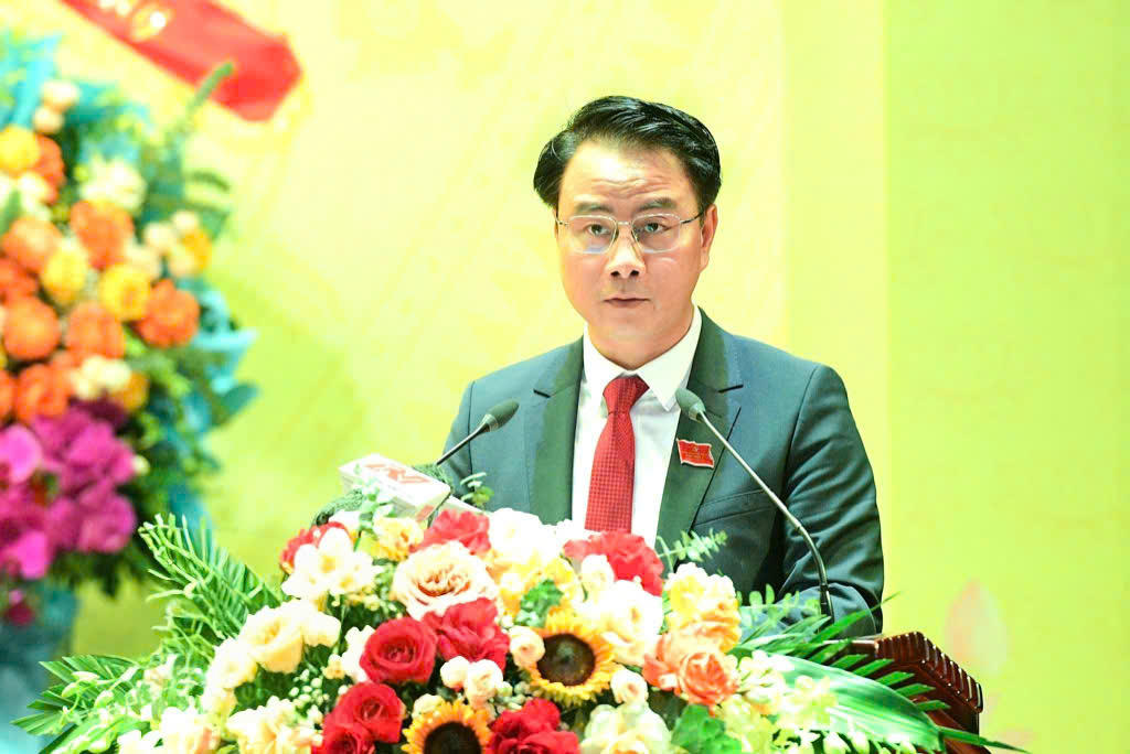 Ông Đinh Đức Hữu, Phó Bí thư Đảng ủy, Chủ tịch UBND phường Hoa Lư phát biểu