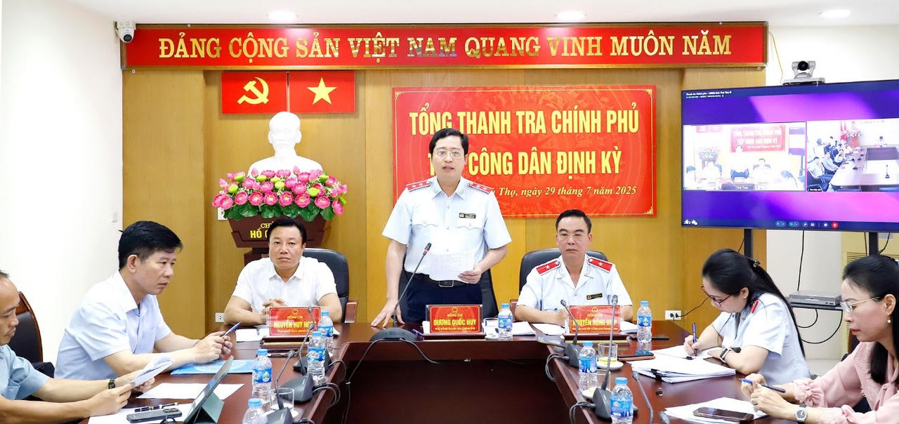Thanh tra Chính phủ tiếp công dân định kỳ tháng 7/2025 tại Phú Thọ