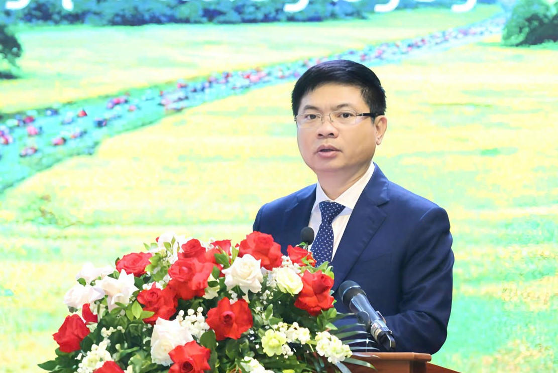 Ông Trương Quốc Huy, Bí thư Tỉnh ủy tỉnh Ninh Bình phát biểu tại hội thảo.
