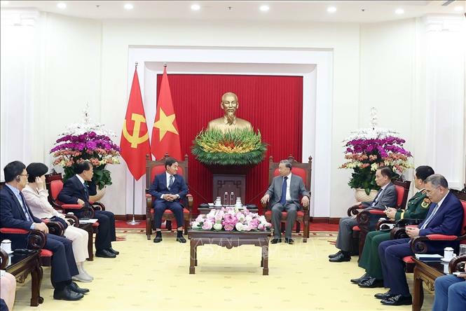 Tổng Bí thư Tô Lâm tiếp ông Park Chang Dal, Đặc phái viên của Tổng thống Hàn Quốc. Ảnh: Thống Nhất/TTXVN