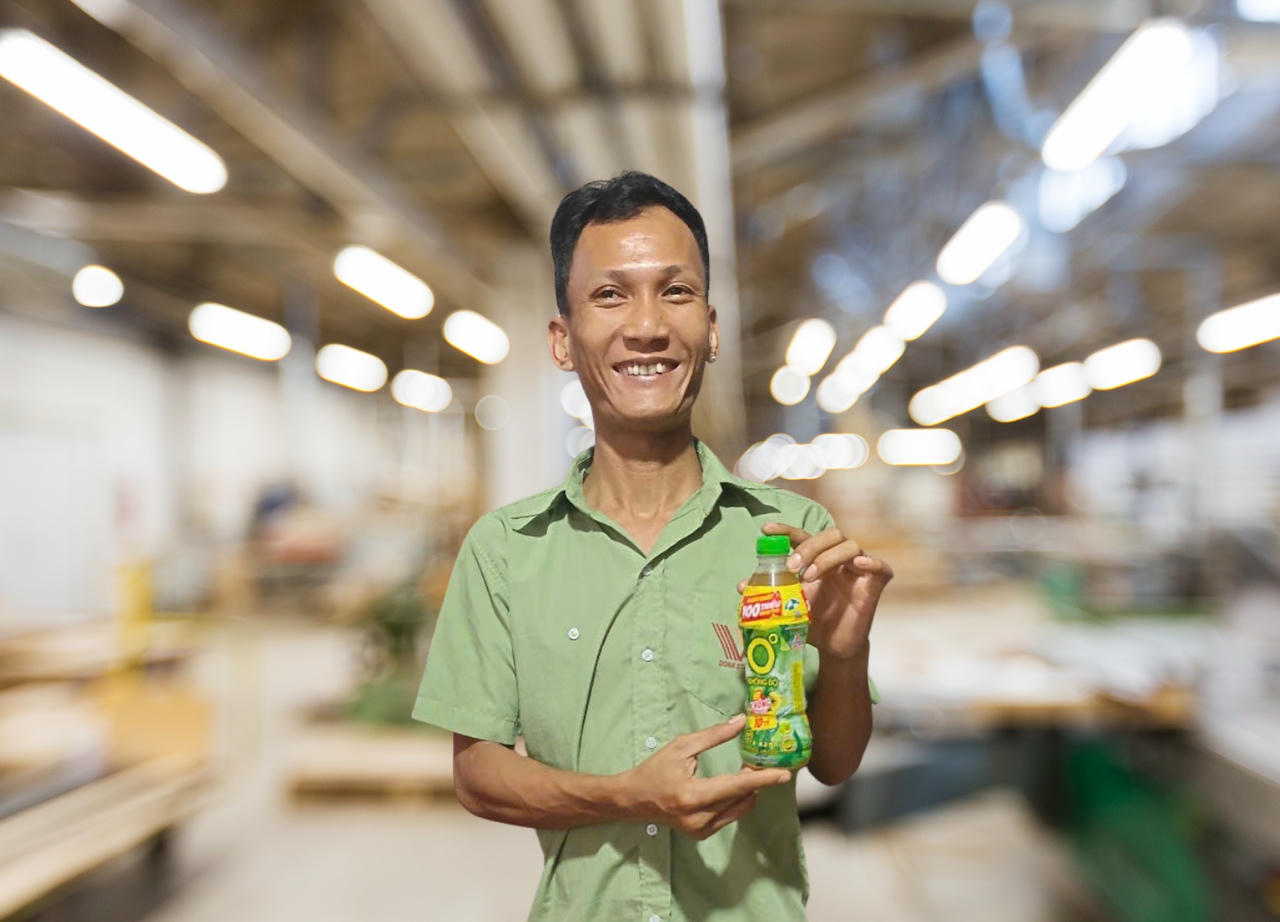 Nguyễn Xuân Trung, chủ nhân của giải Nhất trị giá 100 triệu đồng nhờ uống Trà Xanh Không Độ. (Ảnh: NVCC)