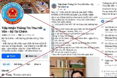 Cảnh báo trang facebook tích xanh giả mạo Bộ Tài Chính hỗ trợ lấy lại tiền bị lừa