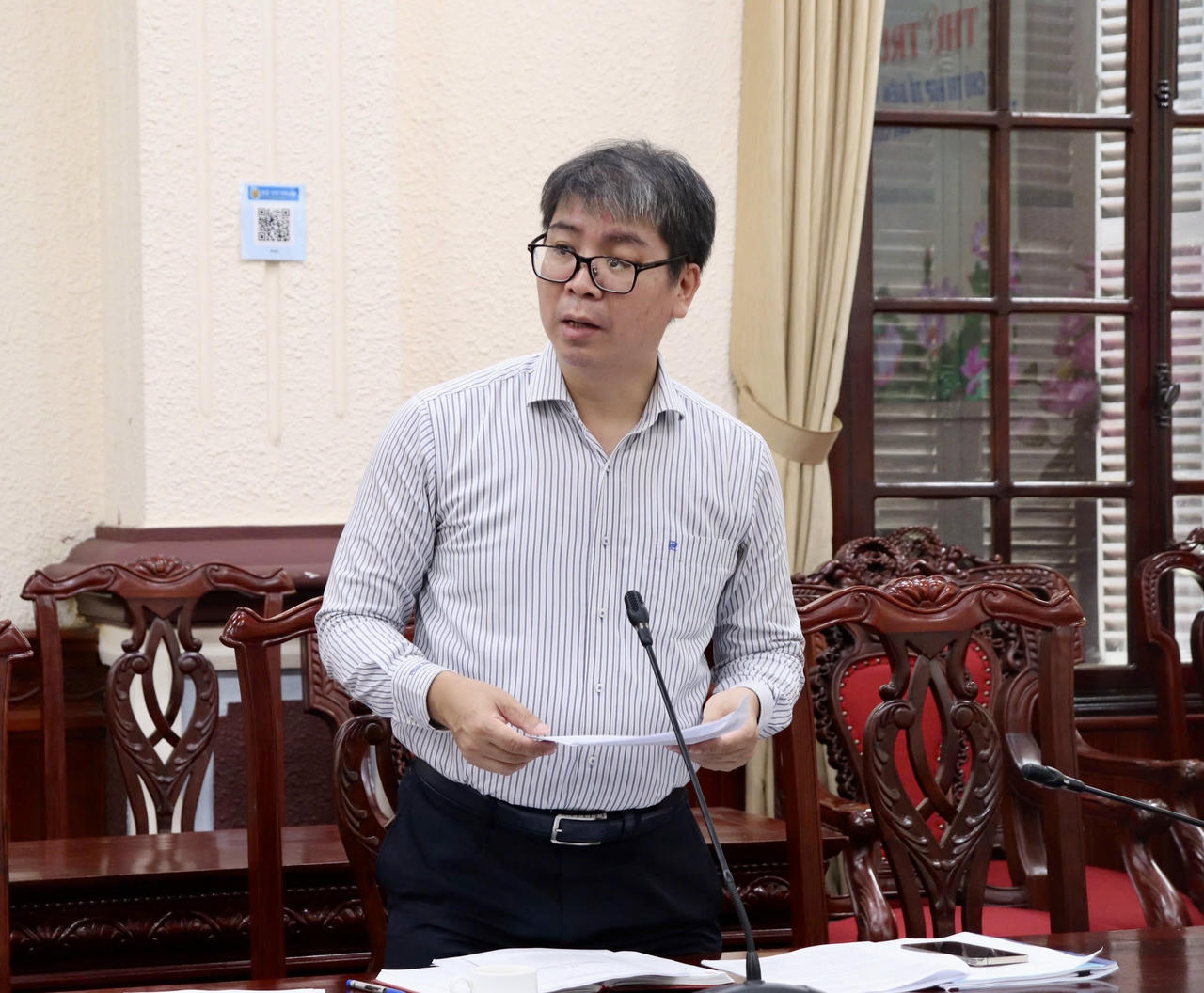 Phó Cục trưởng Cục Bổ trợ tư pháp Lê Văn Tuấn phát biểu