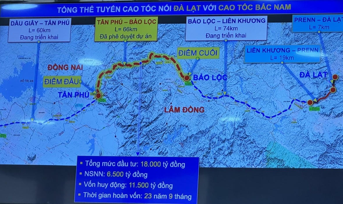 Cao tốc Tân Phú - Bảo Lộc sau khi hoàn thành sẽ hình thành trục giao thông quan trọng kết nối Đồng Nai với Lâm Đồng.