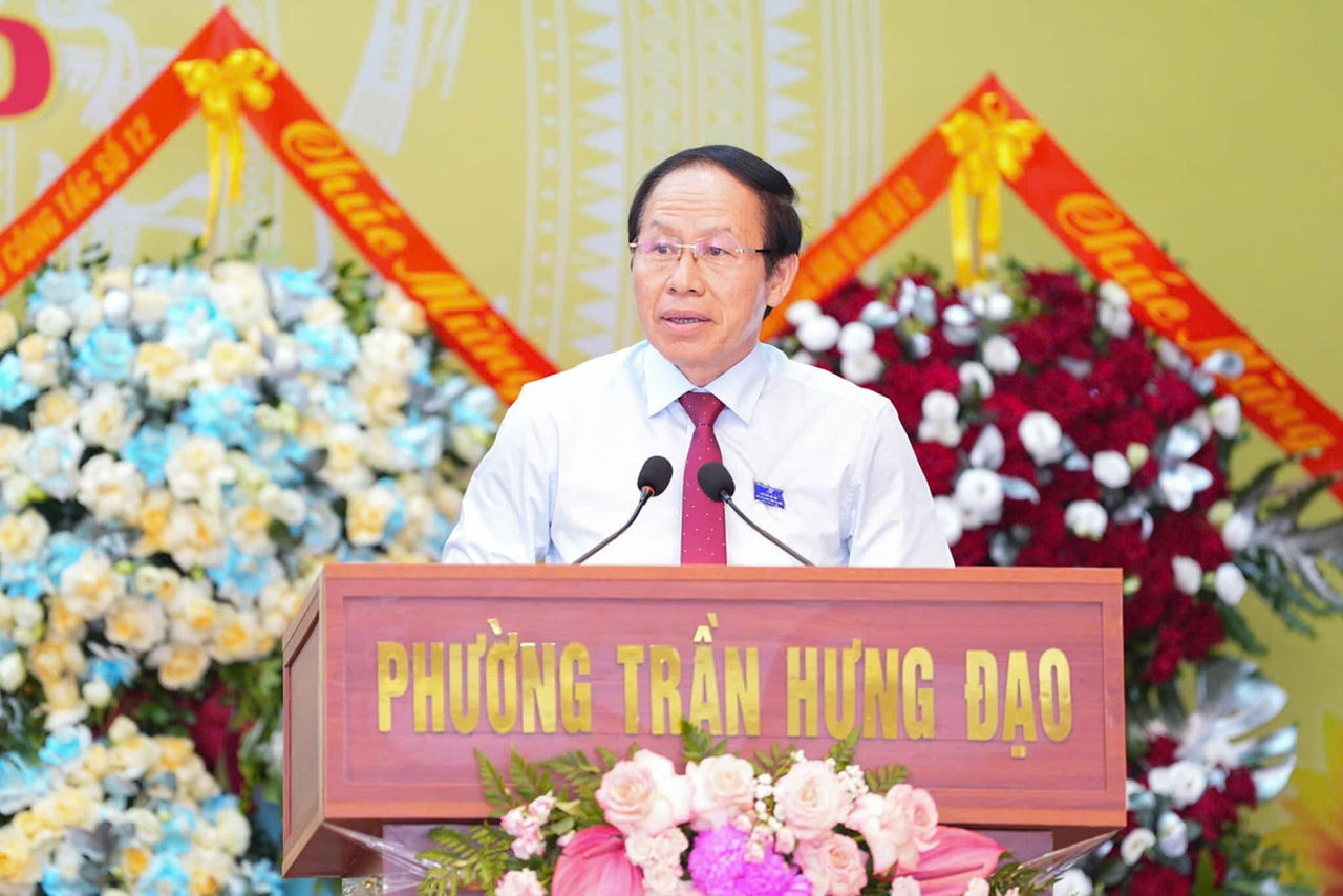 Bí thư Thành uỷ Hải Phòng Lê Tiến Châu phát biểu chỉ đạo tại Đại hội.