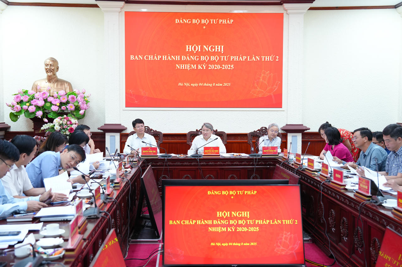 Hội nghị Ban Chấp hành Đảng bộ Bộ Tư pháp lần thứ 2, nhiệm kỳ 2020 - 2025