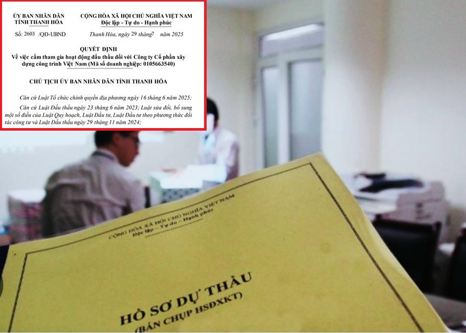 Công ty Cổ phần xây dựng công trình Việt Nam làm giả tài liệu trong hồ sơ dự thầu