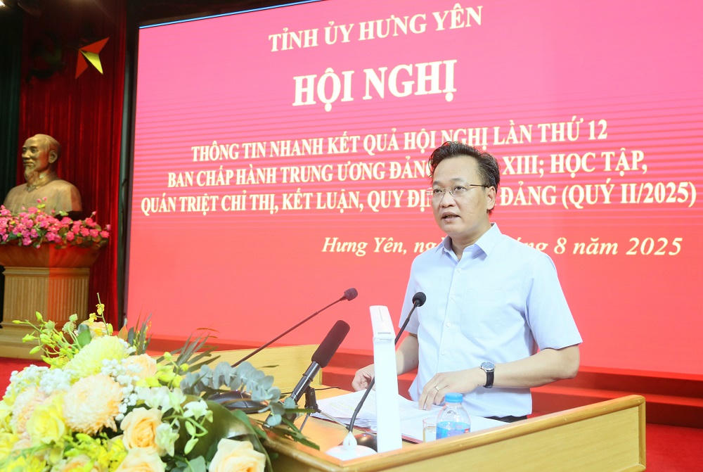 Hưng Yên: Nghiên cứu, quán triệt, tuyên truyền sâu rộng kết quả Hội nghị Trung ương 12