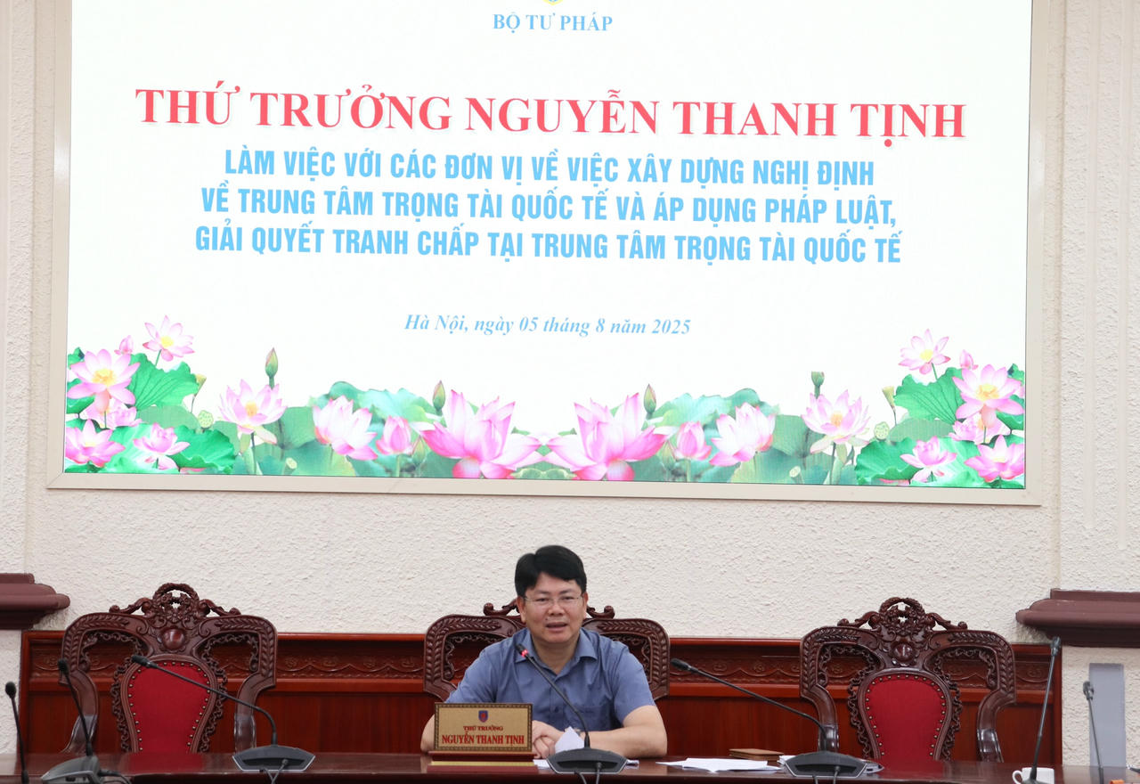 Thứ trưởng Nguyễn Thanh Tịnh kết luận buổi làm việc. (Ảnh: PV)