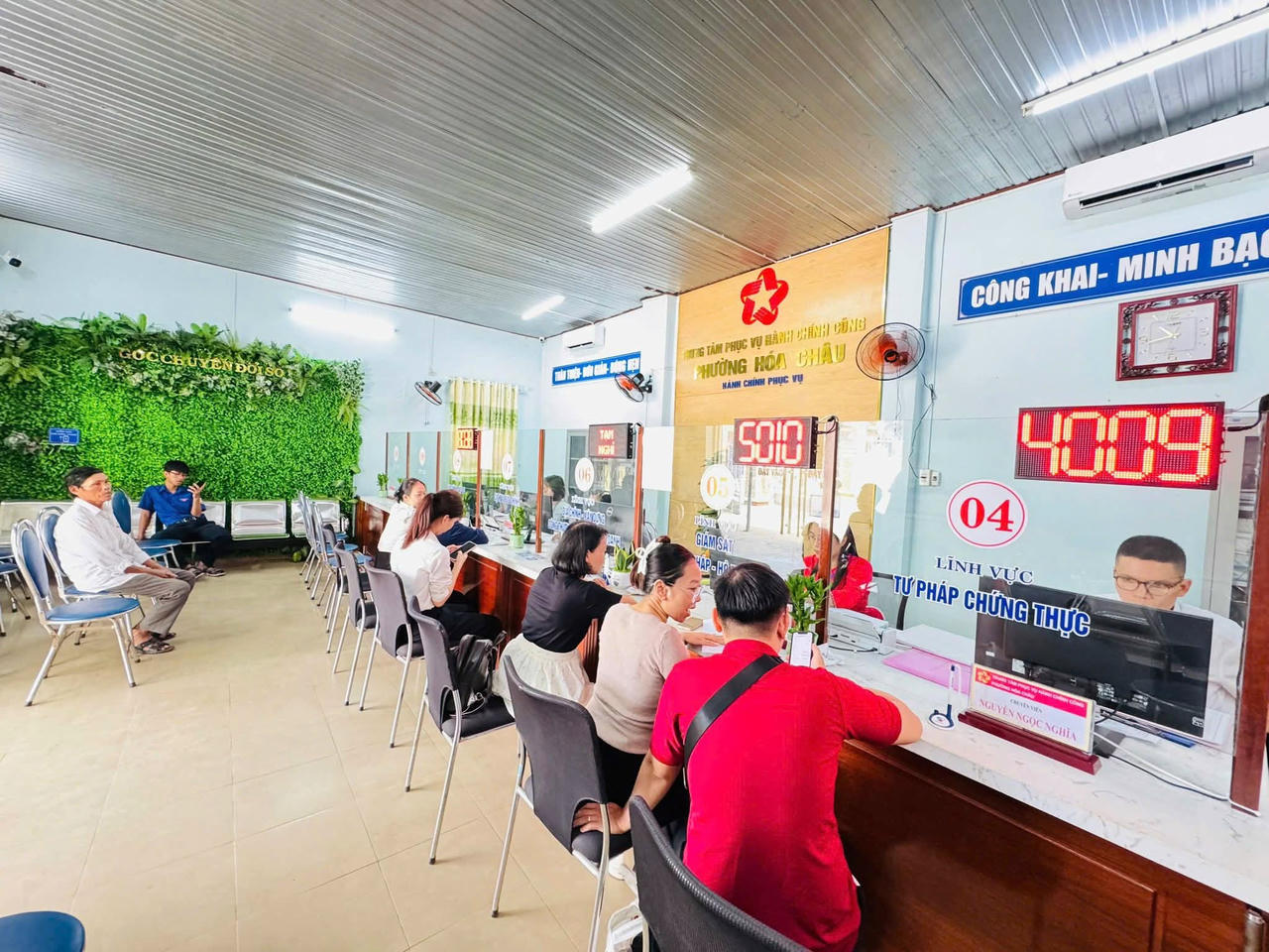 Phường Hóa Châu đẩy mạnh nâng cao chất lượng tại Trung tâm phục vụ hành chính công