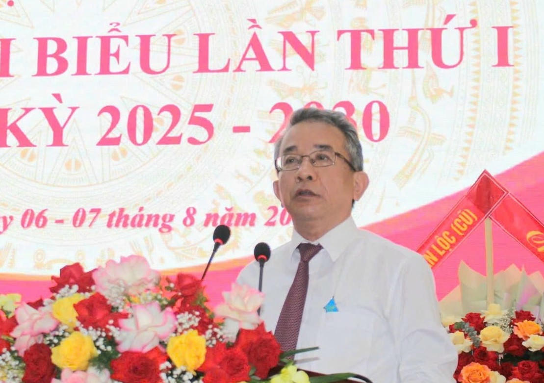 Chủ nhiệm UBKT Tỉnh ủy Hà Tĩnh Hà Văn Trọng phát biểu chỉ đạo đại hội. (Ảnh trong bài: Minh Đông)