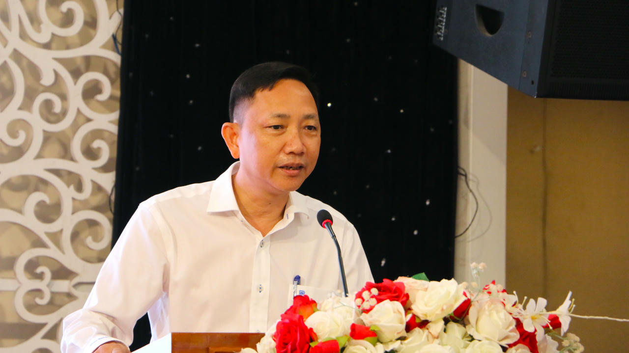 Phó Giám đốc Sở Tư pháp Đồng Nai Nguyễn Trọng Trí phát biểu khai mạc hội nghị