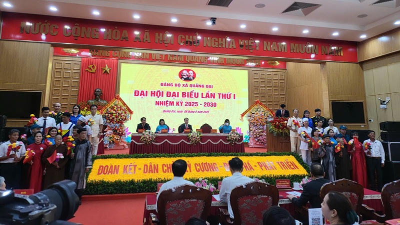 Xã Quảng Oai (Hà Nội) tổ chức thành công Đại hội đại biểu Đảng bộ nhiệm kỳ 2025 – 2030