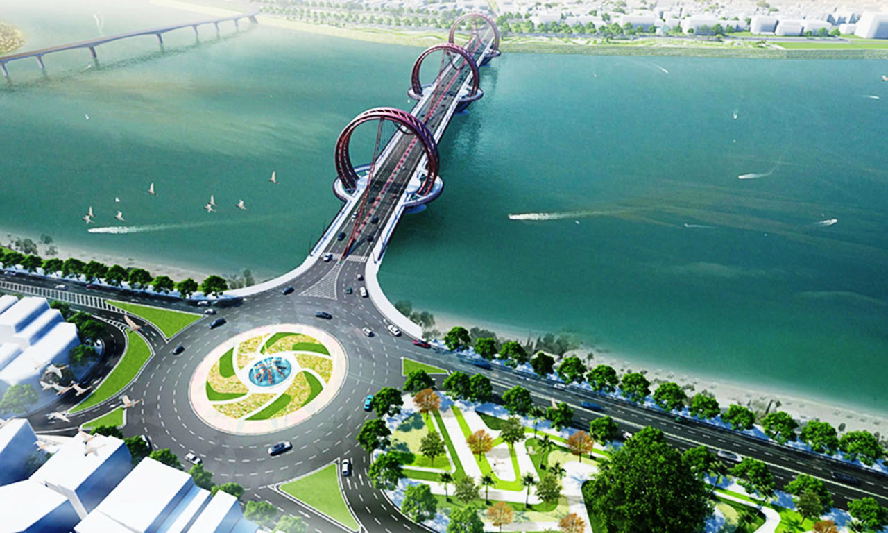 Phối cảnh của Dự án cầu Trà Khúc 1. 