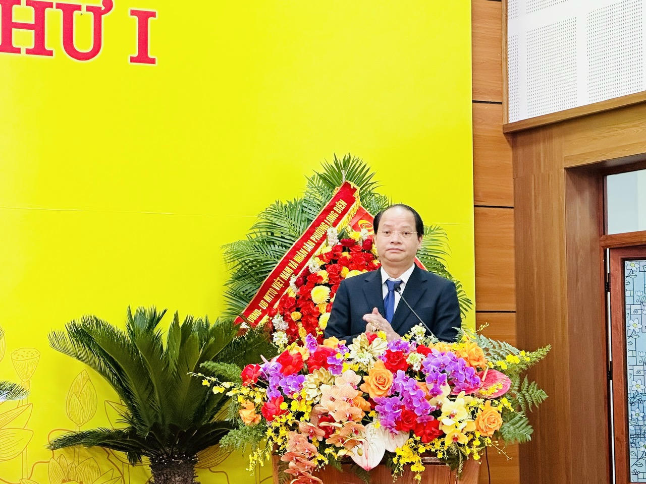 Đồng chí Nguyễn Doãn Toản, Ủy viên Ban Thường vụ Thành ủy Hà Nội, Trưởng Ban Tuyên giáo và Dân vận Thành ủy, phát biểu tại Đại hội.