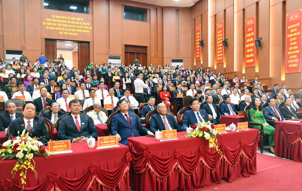 Quang cảnh Đại hội đại biểu lần thứ I Đảng bộ phường Kinh Bắc, nhiệm kỳ 2025 - 2030.