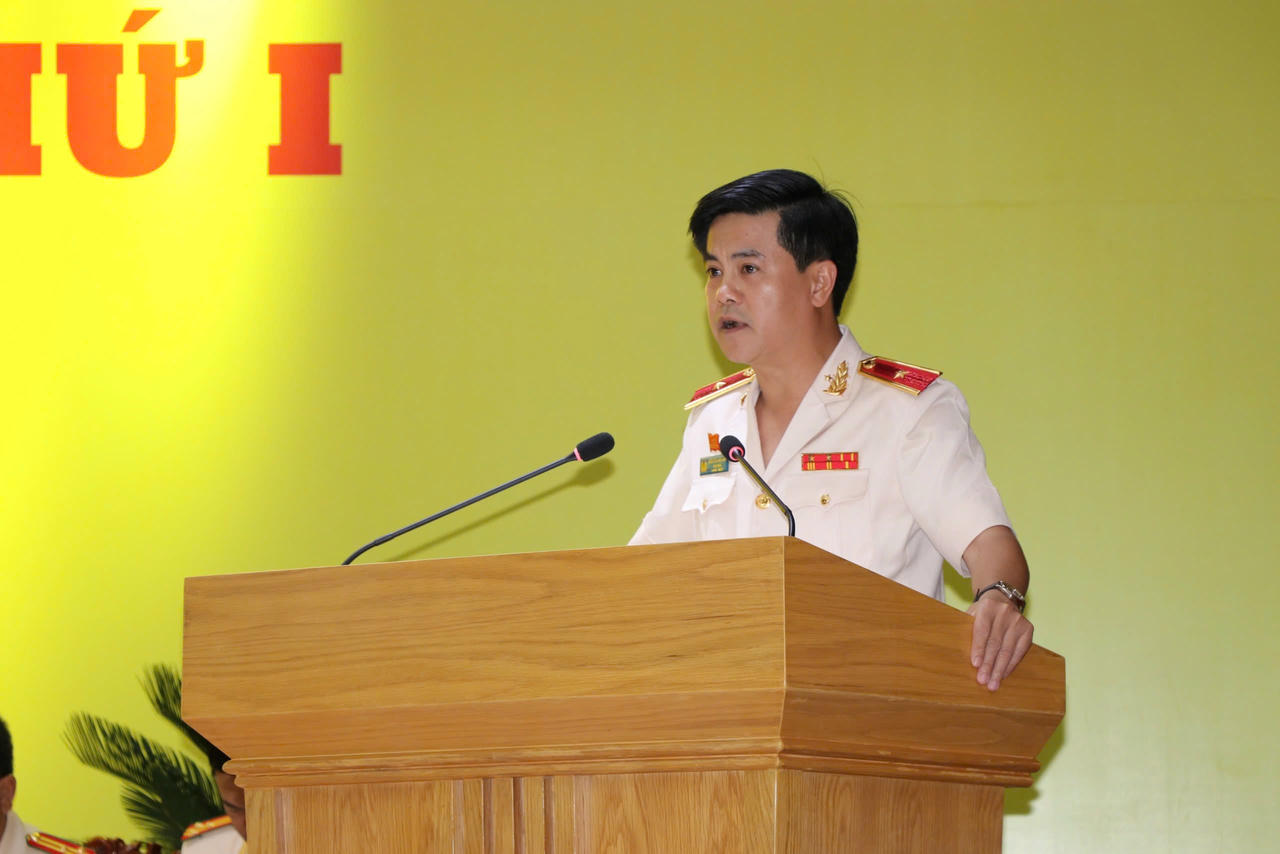 Thiếu tướng Nguyễn Đức Hải phát biểu khai mạc Đại hội