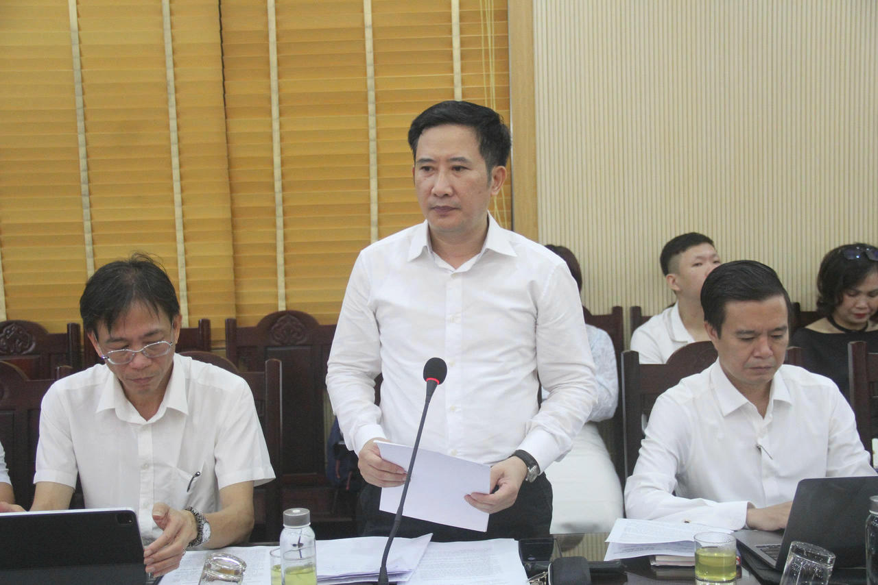 Ông Nguyễn Lê Hùng, Trưởng Đoàn công tác phát biểu tại buổi làm việc (Ảnh: Bộ KH&CN)
