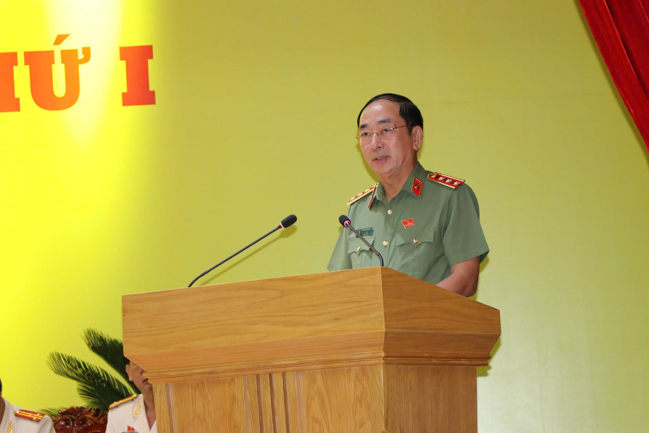 Thượng tướng Trần Quốc Tỏ phát biểu chỉ đạo tại Đại hội