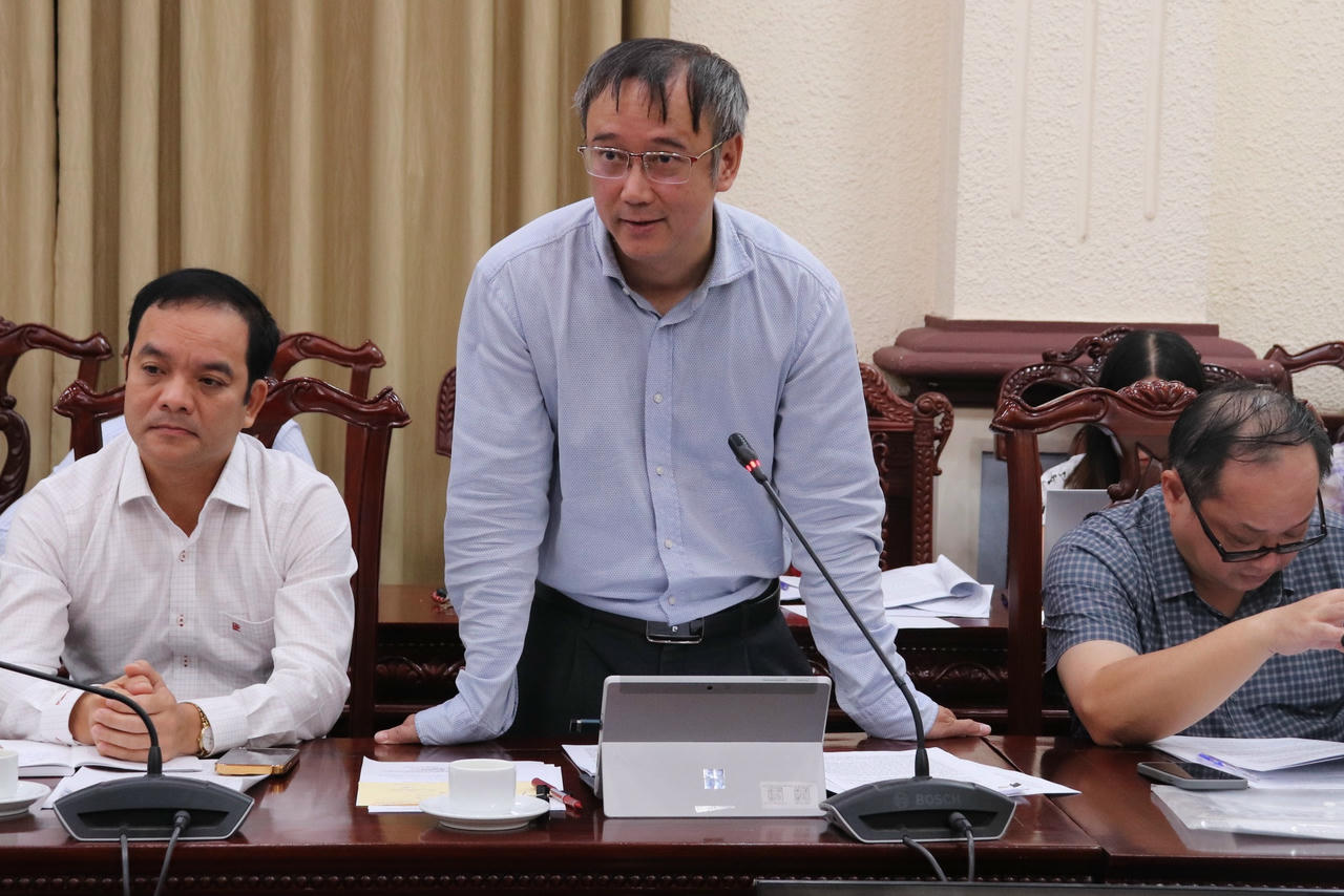 Ông Mai Xuân Bình, Phó Vụ trưởng Vụ theo dõi, xử lý vụ án, vụ việc, Ban Nội chính Trung ương phát biểu.