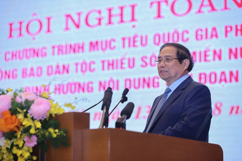 Thủ tướng định hướng bố trí khoảng 160.000 tỷ đồng cho Chương trình mục tiêu quốc gia phát triển kinh tế - xã hội vùng đồng bào dân tộc thiểu số và miền núi trong giai đoạn tới - Ảnh: VGP/Nhật Bắc