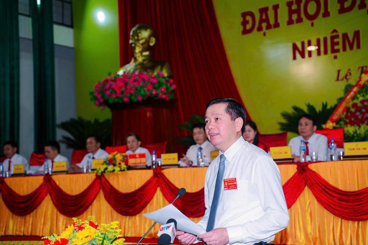 Phó Bí thư Thường trực Tỉnh ủy Nguyễn Long Hải phát biểu chỉ đạo Đại hội.