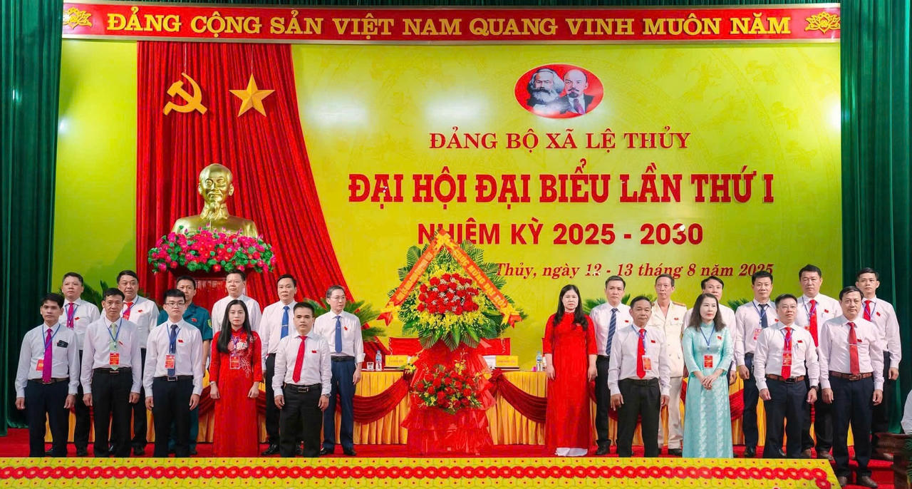 Ban Chấp hành Đảng bộ xã Lệ Thủy nhiệm kỳ 2025 - 2030.