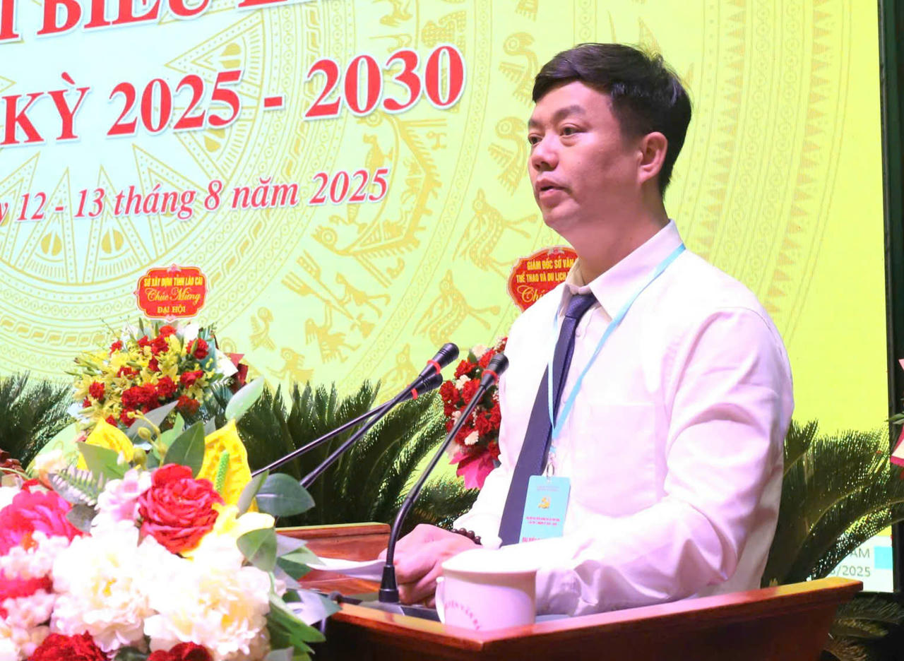Ông Nguyễn Minh Toàn, Chủ nhiệm UBKT Tỉnh uỷ Lào Cai phát biểu chỉ đạo tại Đại hội.