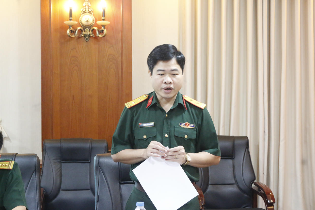 Trung t&aacute; Ho&agrave;ng Việt H&ugrave;ng, Trưởng Ph&ograve;ng Kế hoạch Tổng hợp đ&aacute;nh gi&aacute; cao sự phối hợp của B&aacute;o Ph&aacute;p luật Việt Nam.