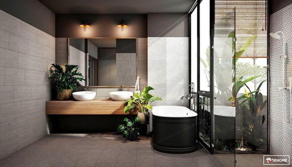 Dehome thi công mẫu gương khung mạ sang trọng