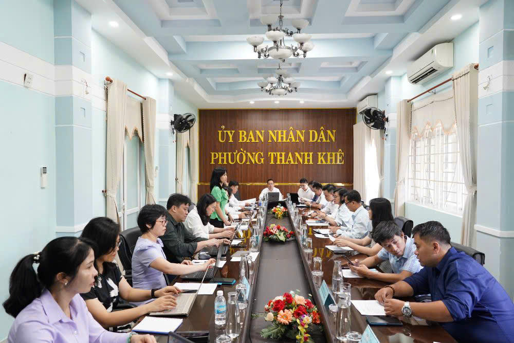 Đoàn công tác Bộ KH&CN làm việc với UBND phường Thanh Khê. (Ảnh: Bộ KH&CN)