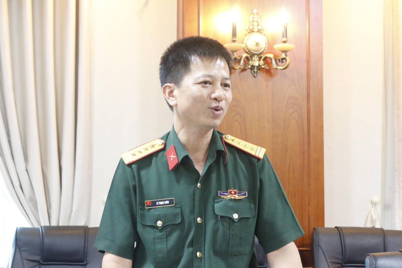 Đại t&aacute; L&ecirc; Trọng Xu&acirc;n, Ph&oacute; Trưởng Ph&ograve;ng Kế hoạch Tổng hợp đề xuất một số phương &aacute;n triển khai trong thời gian tới.