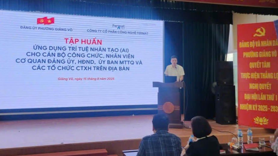 Hà Nội: Đảng ủy phường Giảng Võ tiên phong đưa AI vào công tác cán bộ, công chức