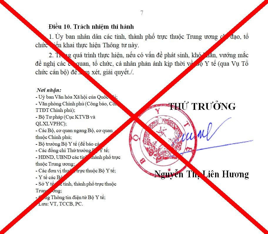 Đây là văn bản giả mạo.