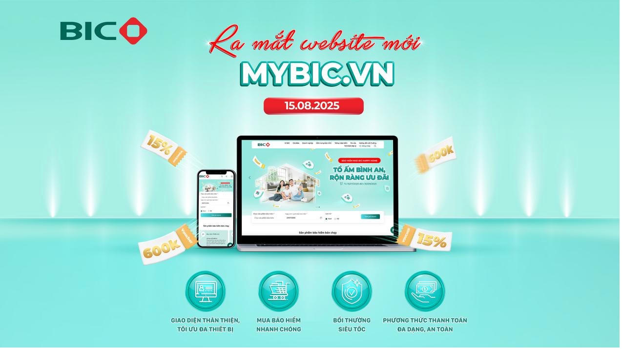 BIC ra mắt website bảo hiểm mybic.vn mới