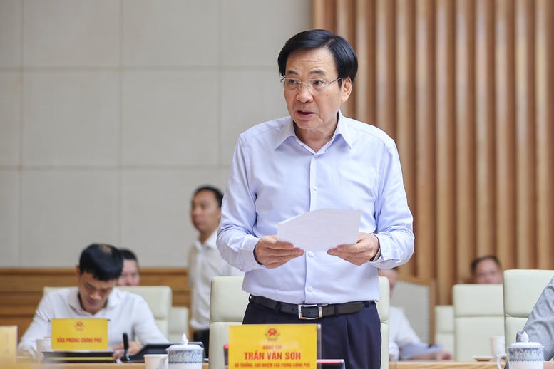 Bộ trưởng, Chủ nhiệm Văn phòng Chính phủ phát biểu tại hội nghị - Ảnh: VGP/Nhật Bắc