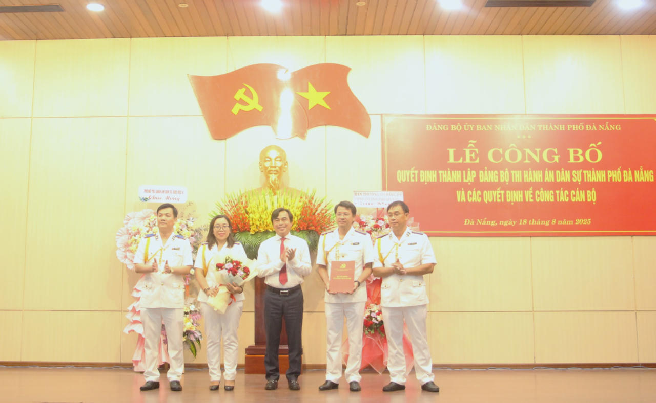 Chỉ định Ủy ban Kiểm tra Đảng ủy và Phó Chủ nhiệm Ủy ban Kiểm tra Thi hành án dân sự Đà Nẵng nhiệm kỳ 2025 – 2030 với 4 nhân sự.