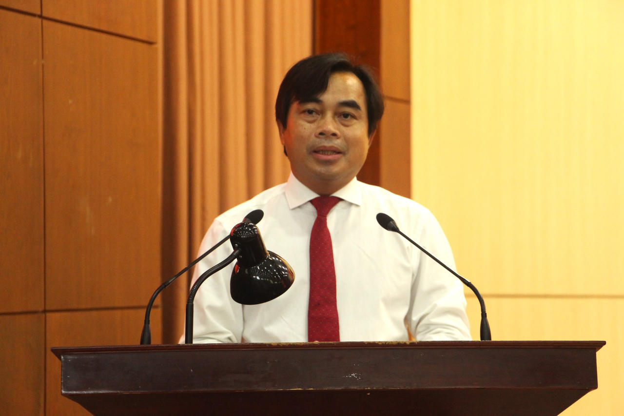 ông Tô Văn Hùng - Phó Bí thư Đảng ủy UBND TP Đà Nẵng phát biểu tại lễ công bố. 