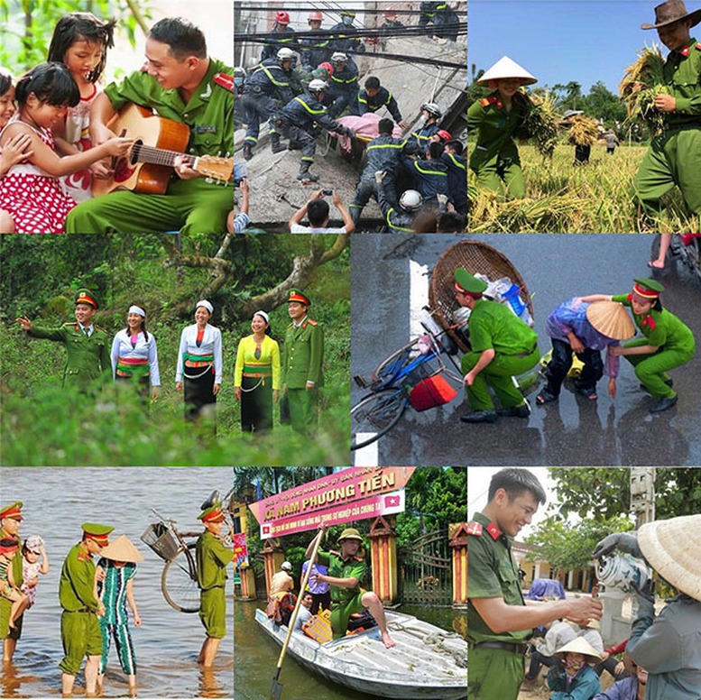Những hình ảnh đẹp của lực lượng Công an trong lòng Nhân dân.