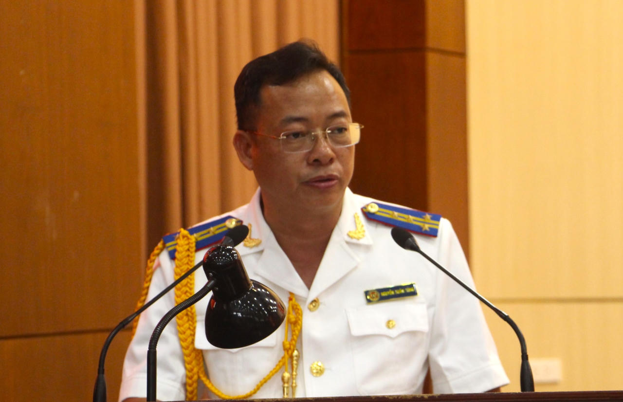 ông Nguyễn Xuân Tùng - Bí thư Đảng ủy, Trưởng THADS Đà Nẵng phát biểu tại lễ công bố. 