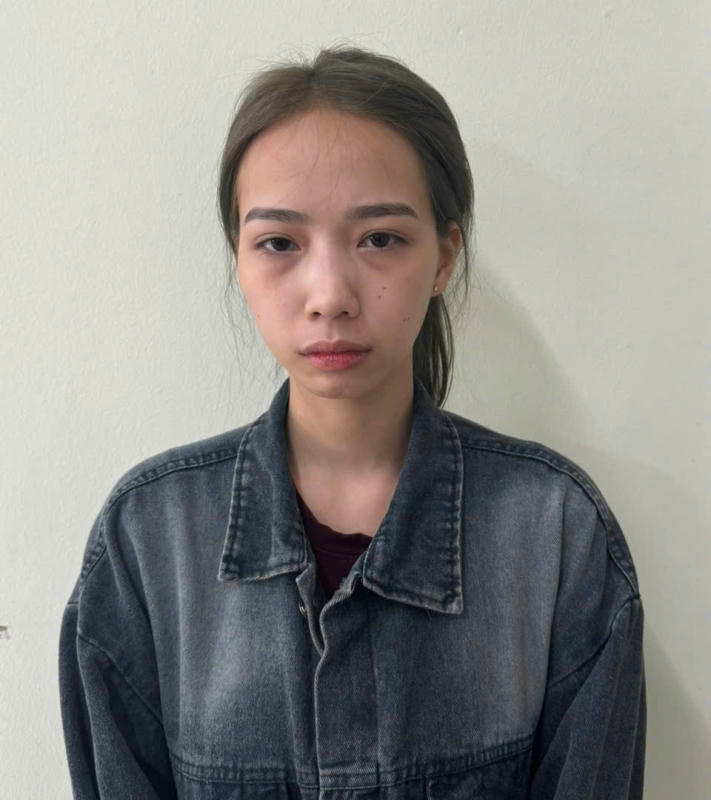 Đối tượng Hà Thị Lai Hạ tại cơ quan Công an. Ảnh: CAPT