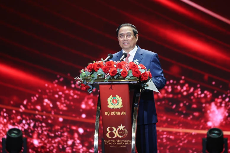 Thủ tướng Chính phủ Phạm Minh Chính: Trong giai đoạn đất nước đổi mới và hội nhập quốc tế, vai trò của lực lượng Công an nhân dân càng trở nên quan trọng - Ảnh VGP/Nhật Bắc